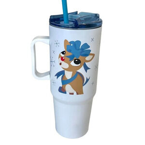 Rudolph The Red-Nosed Reindeer Clarice Stainless Steel Tumbler &Straw Christmas